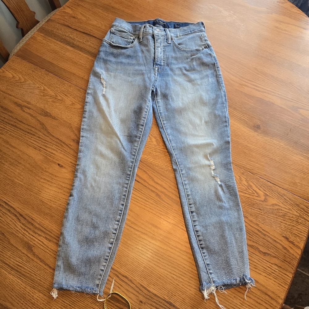 Lucky Brand High Rise Crop Bridgette Denim Jeans Size 8/29 Cut Off 7WP10740